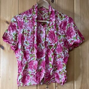 Vintage 60s-70s floral top